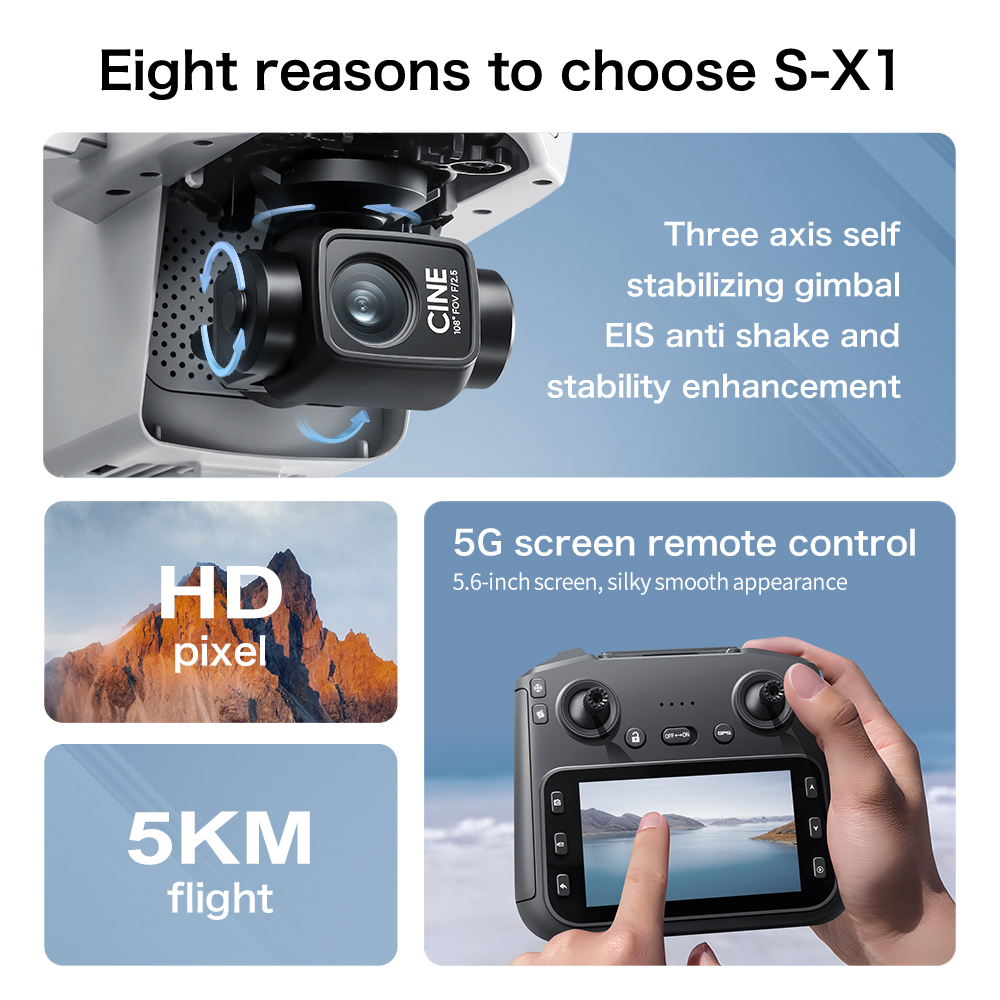 Top Deal S-X1 MAX GPS Drone 3  - Drone Multispectral 评论和价格
