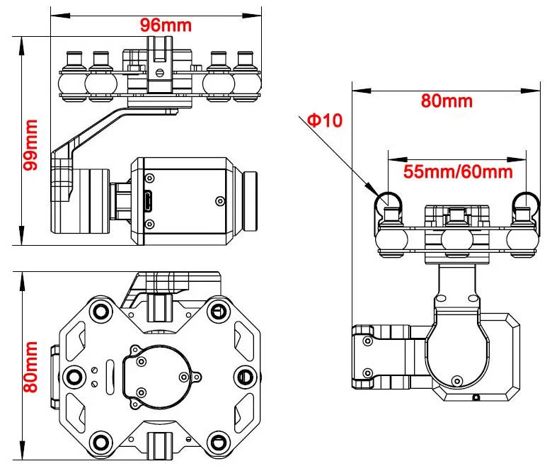 Tarot TL3T20 3-axis Gimbal 640 - Drone Aerial Photography 评论和价格